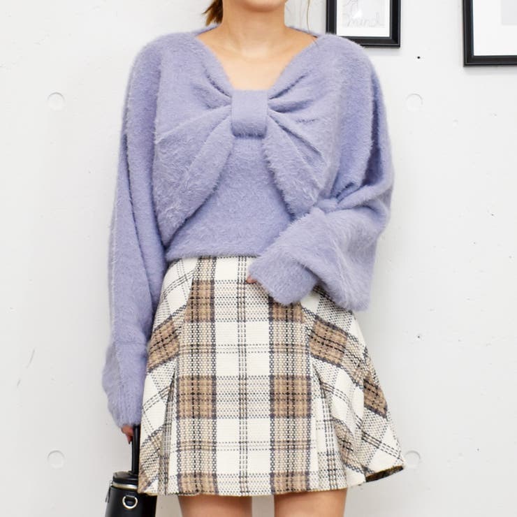 シャギーリボンアンサンブル[品番：TRNW0001345]｜FUN（ファン）の