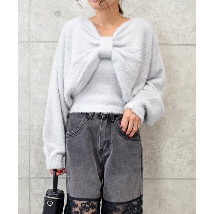 シャギーリボンボレロ[品番：TRNW0001963]｜FUN（ファン）のレディース