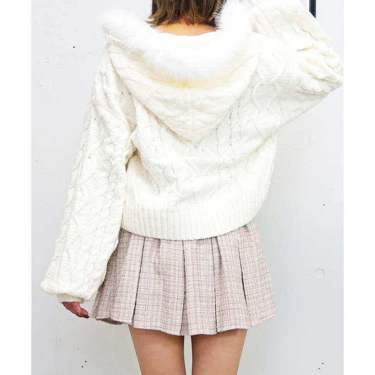 モールケーブルニットパーカー | FUN | 詳細画像3 