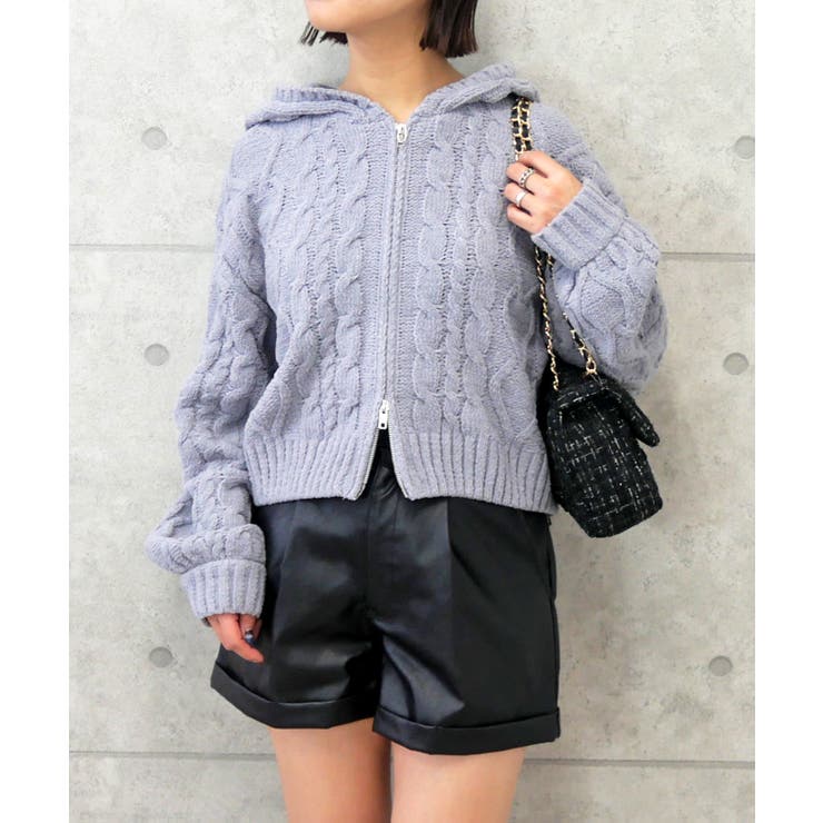 モールケーブルニットパーカー | FUN | 詳細画像8 