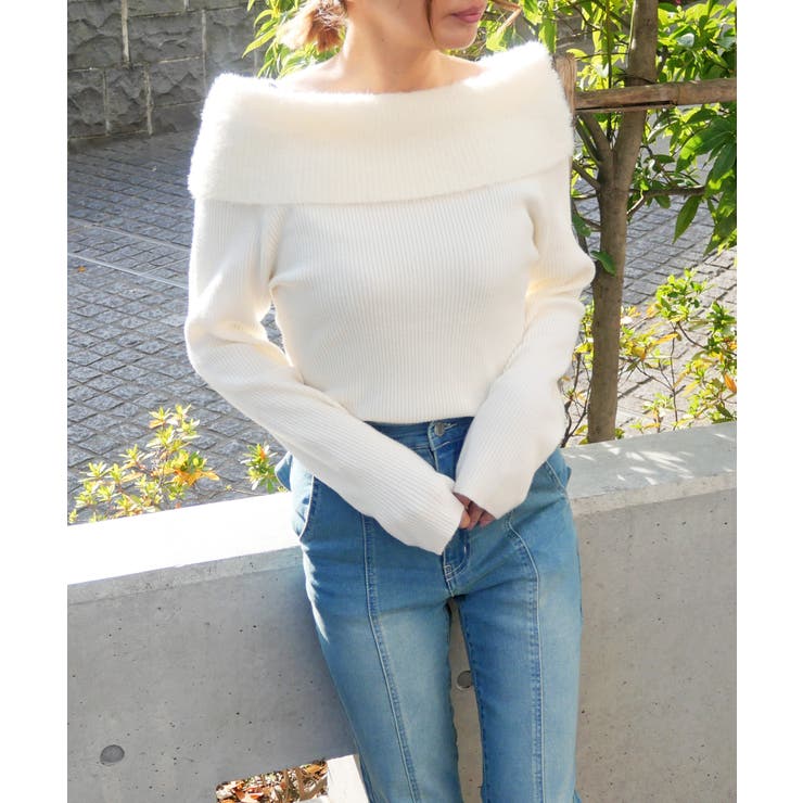 フェザーオフショルニット | FUN | 詳細画像5 