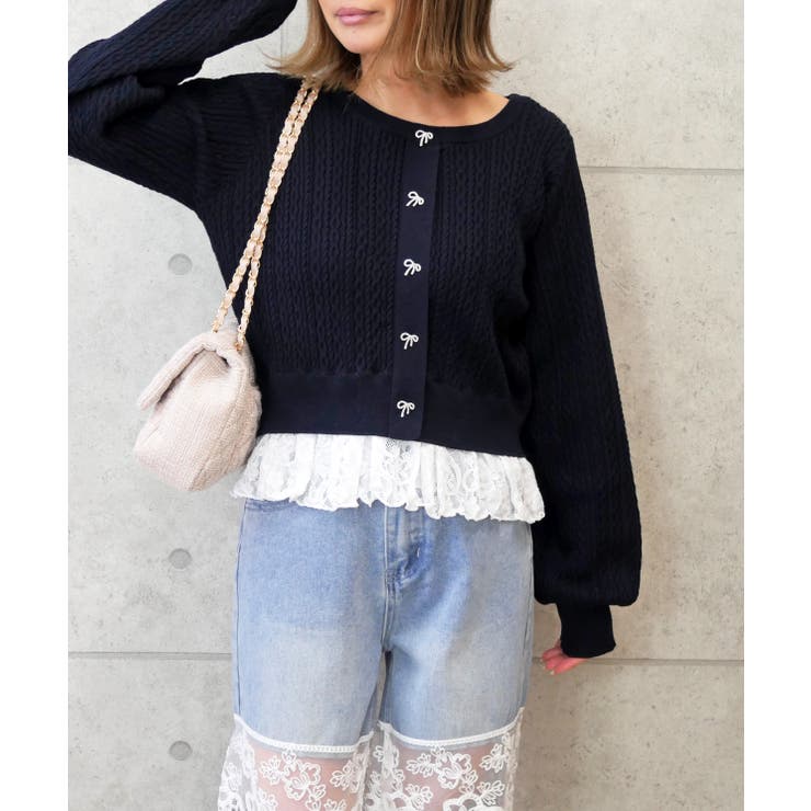 スソレースリボンニット | FUN | 詳細画像6 