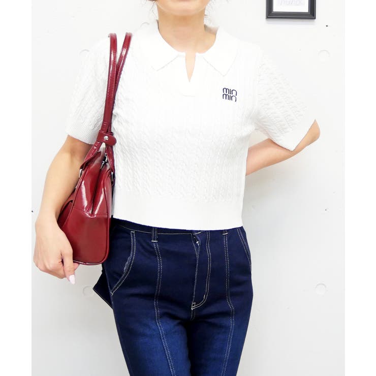 アイボリー | ケーブルスキッパーニット | FUN