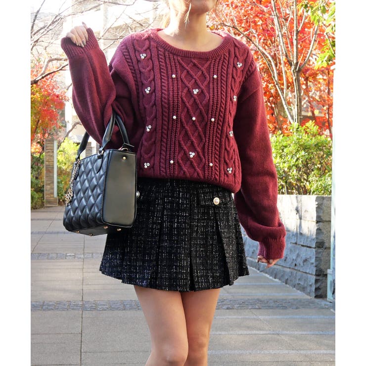 ビジュケーブルニット | FUN | 詳細画像1 