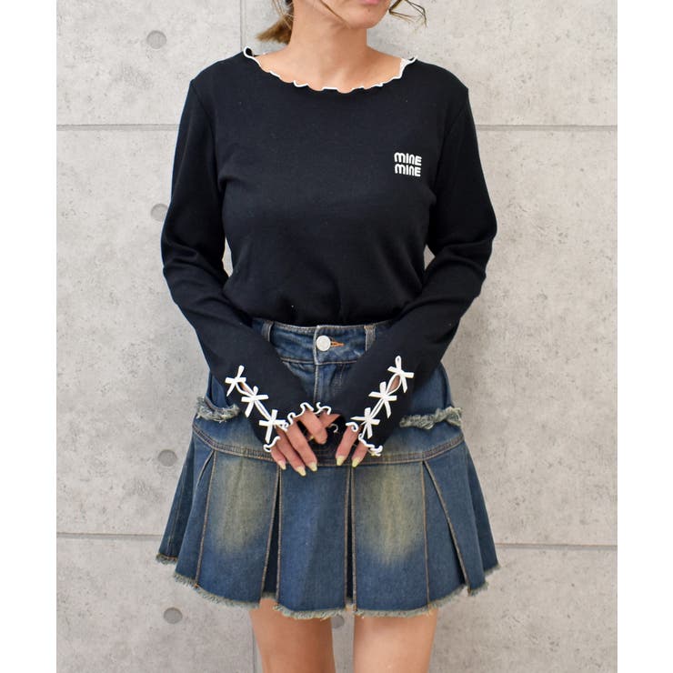 ブラック | ソデリボンメロープルオーバー | FUN