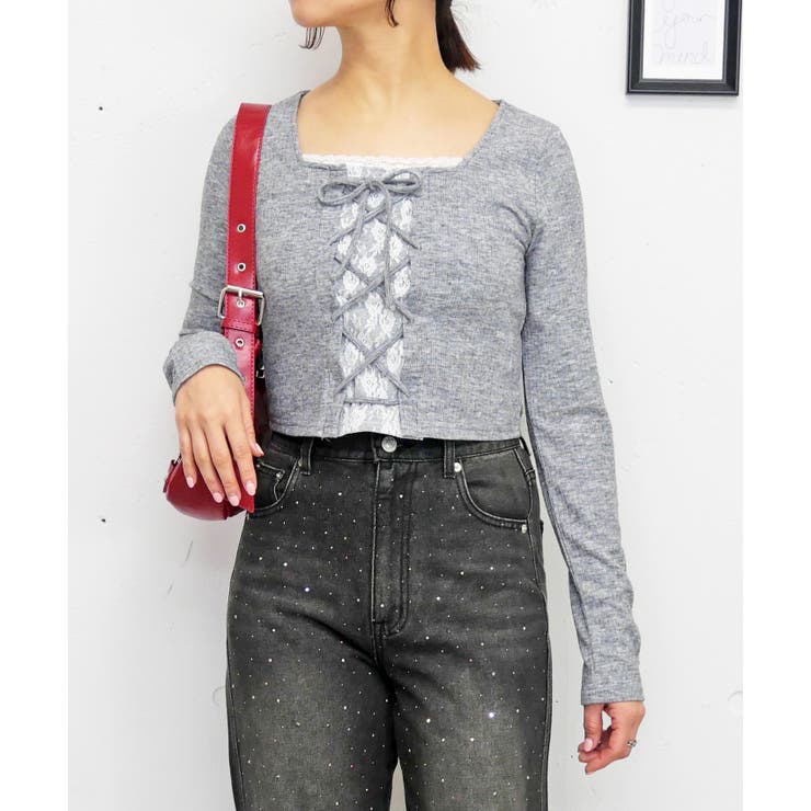 レースレイヤードプルオーバー | FUN | 詳細画像1 