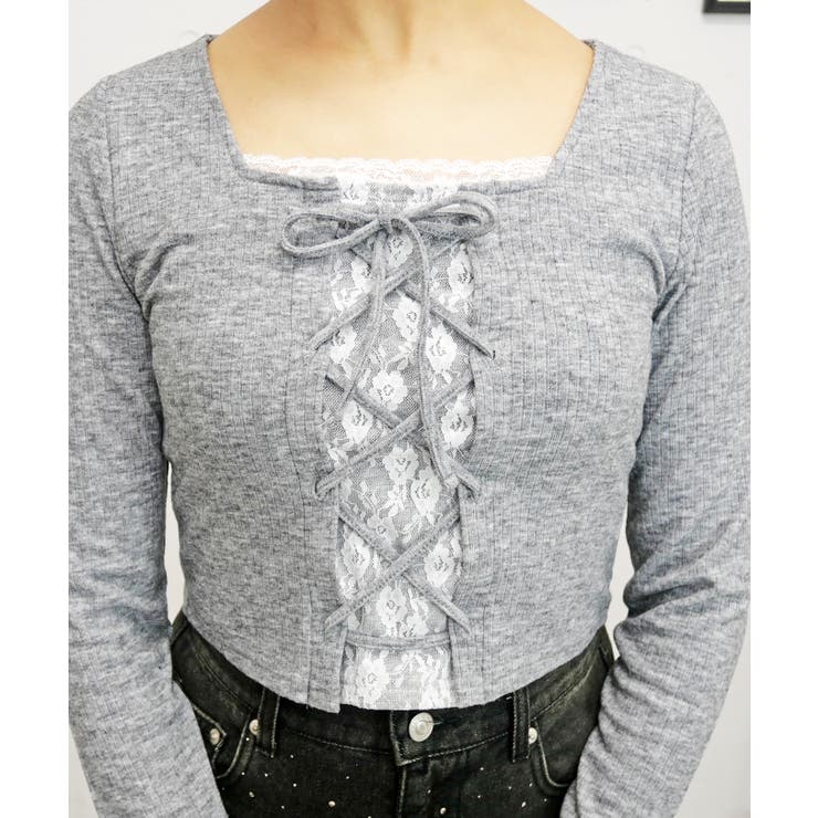 レースレイヤードプルオーバー | FUN | 詳細画像4 