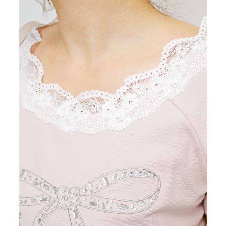 ストーンリボンカットソー | FUN | 詳細画像4 