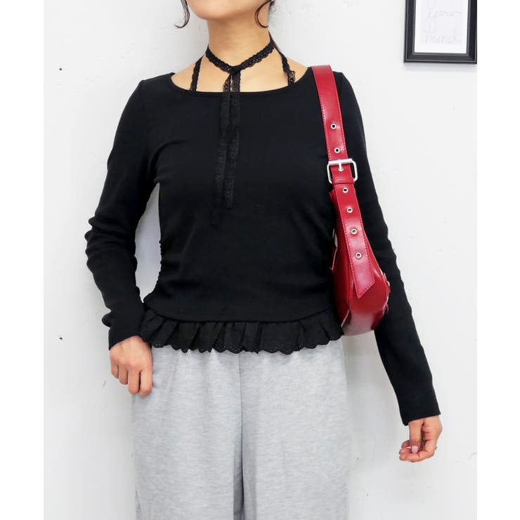 ブラック | レースチョーカープルオーバー | FUN