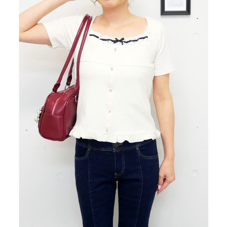 アイボリー | ドッキングフリルプルオーバー | FUN