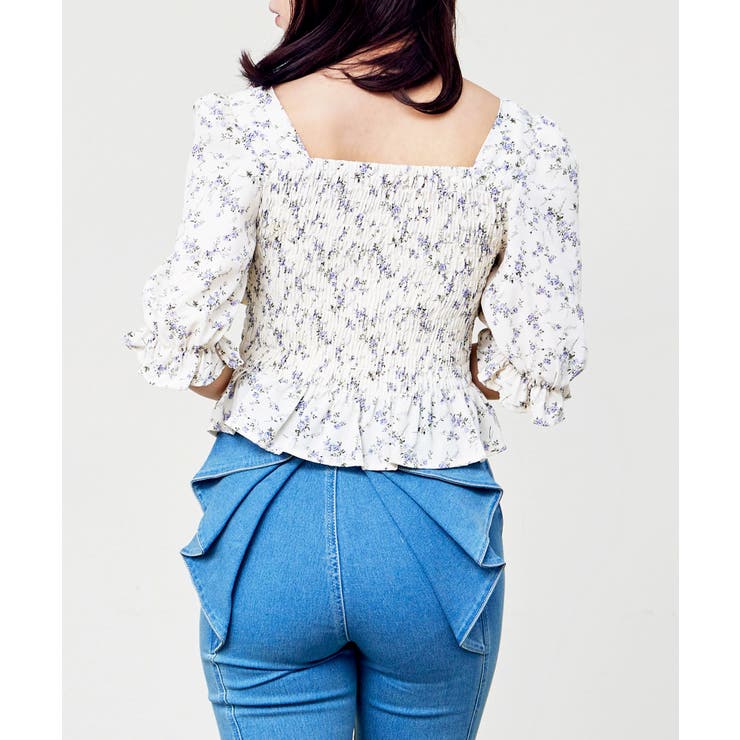 ハナガラリボンブラウス | FUN | 詳細画像2 