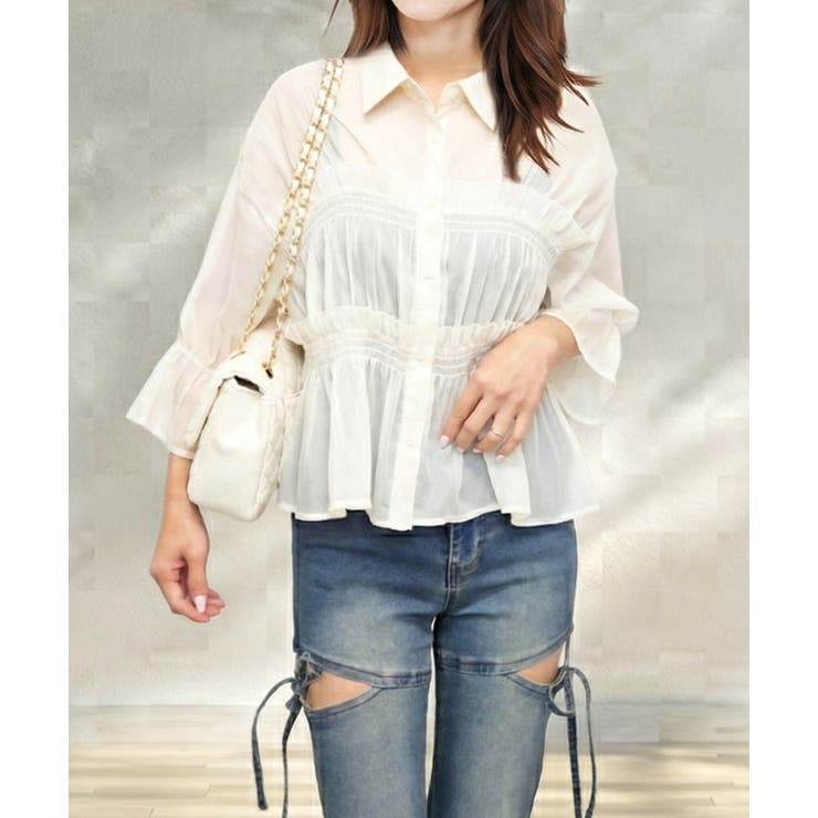 シアーフリルブラウス | FUN | 詳細画像1 