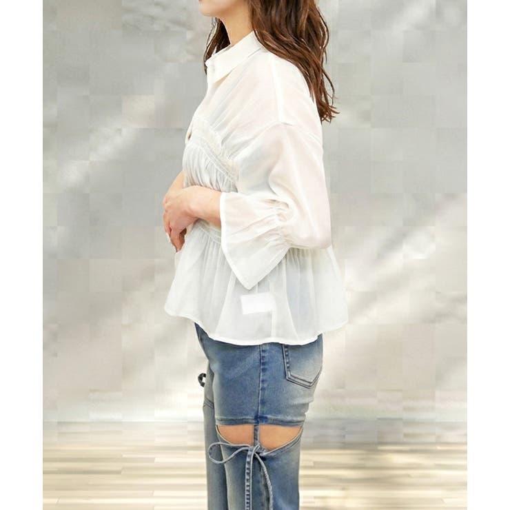 シアーフリルブラウス | FUN | 詳細画像2 