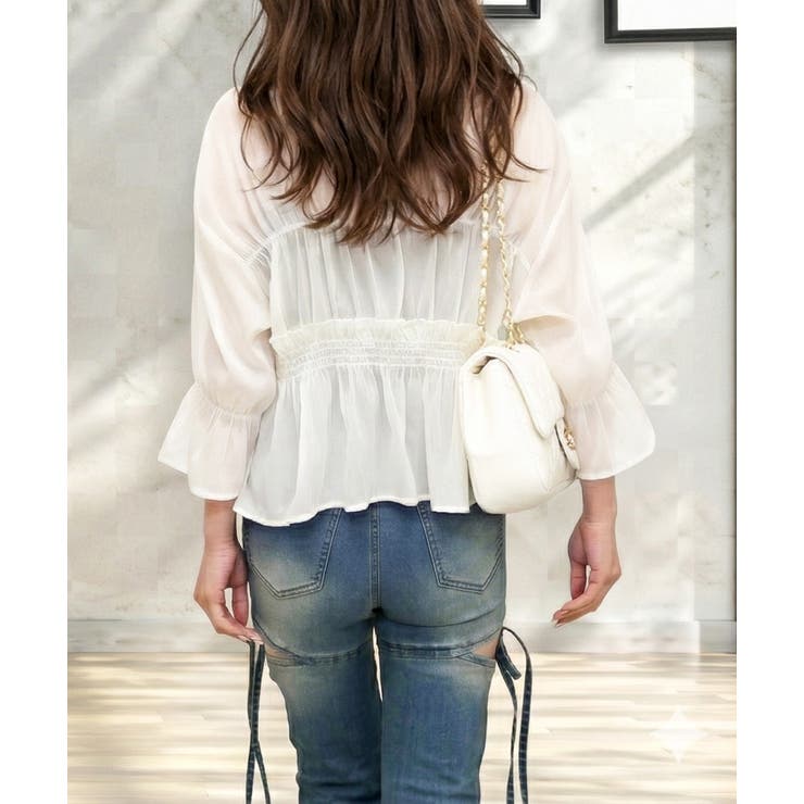 シアーフリルブラウス | FUN | 詳細画像3 