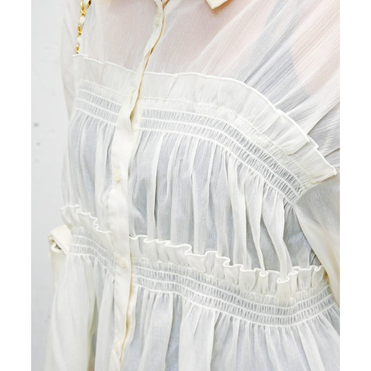 シアーフリルブラウス | FUN | 詳細画像4 