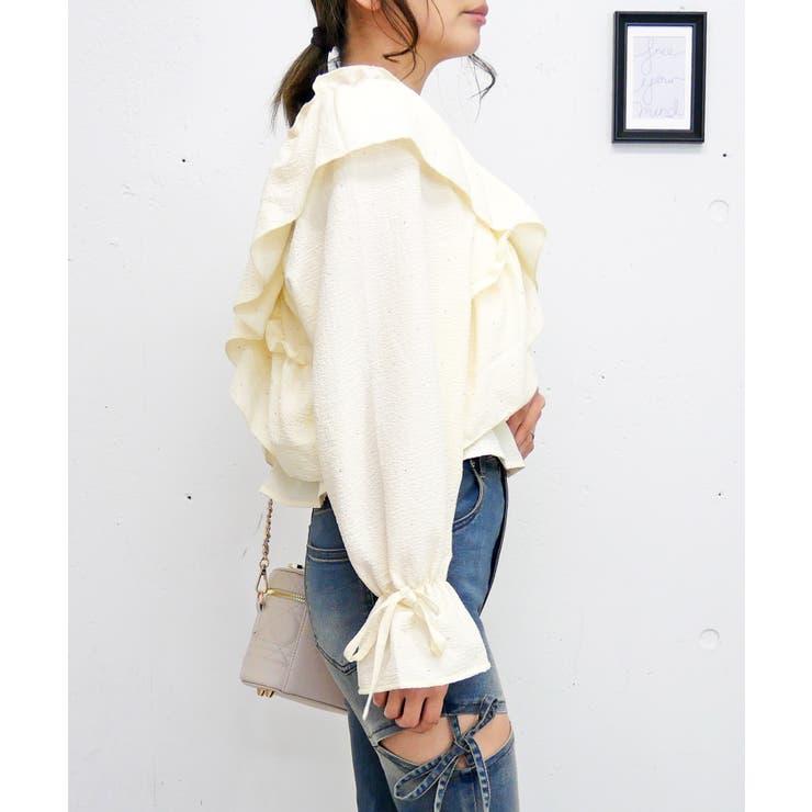 ストーンフリルブラウス | FUN | 詳細画像2 