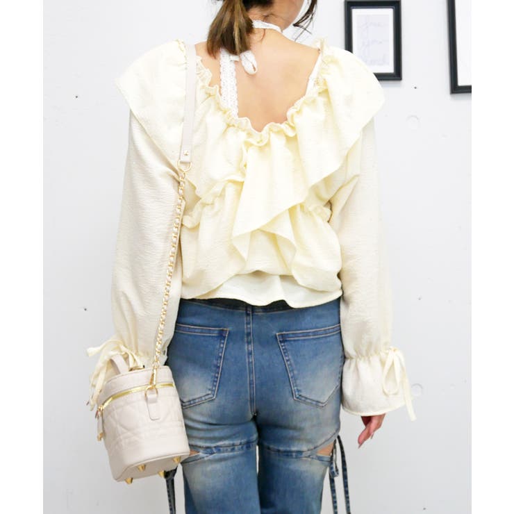 ストーンフリルブラウス | FUN | 詳細画像3 