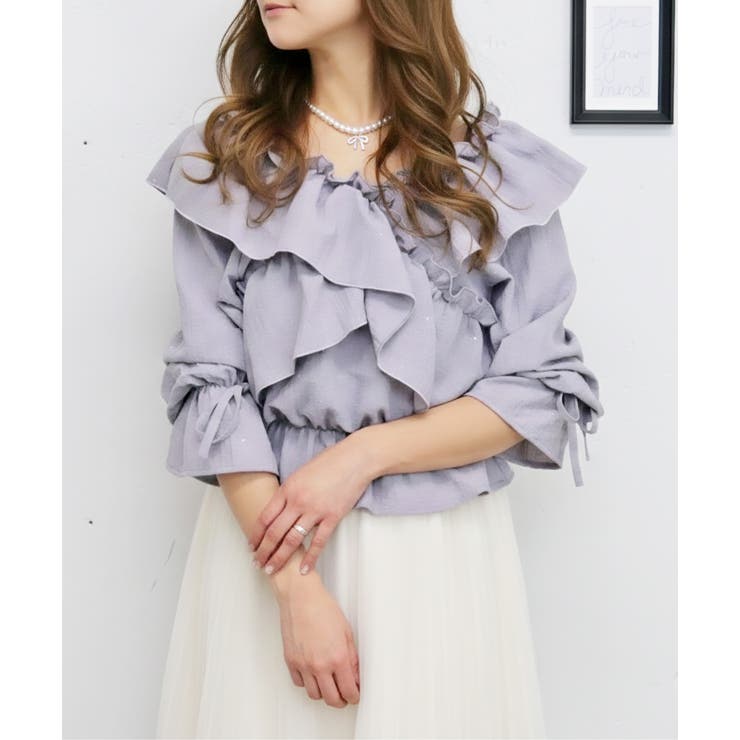 ストーンフリルブラウス | FUN | 詳細画像8 