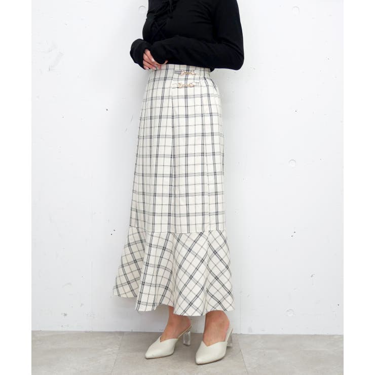 ホワイト×ブラック | ビットマーメイドスカート | FUN