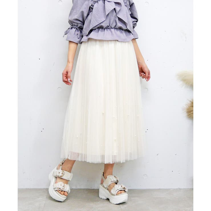 パールチュールスカート | FUN | 詳細画像1 