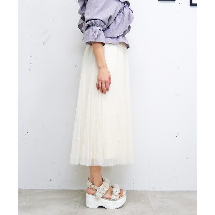 パールチュールスカート | FUN | 詳細画像2 