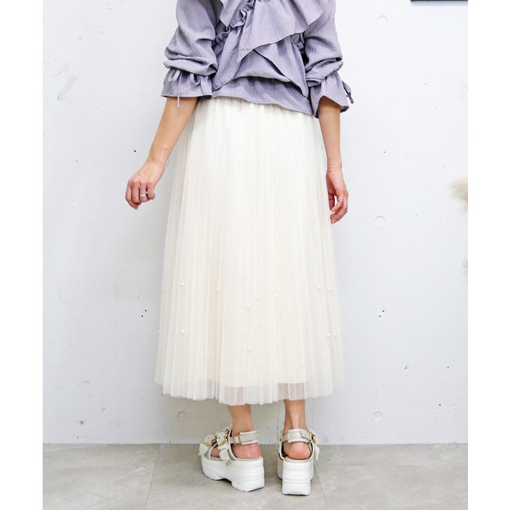 パールチュールスカート | FUN | 詳細画像3 