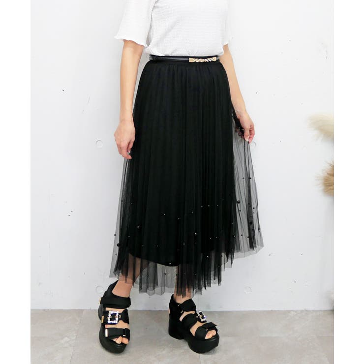 パールチュールスカート | FUN | 詳細画像4 