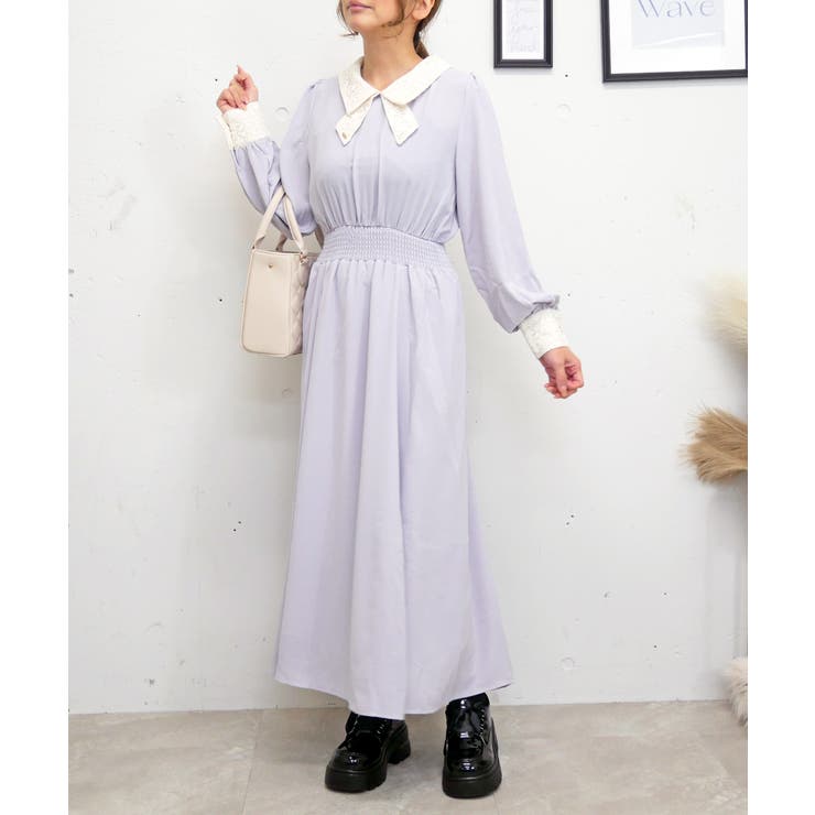 サックス | レースキリカエワンピース | FUN