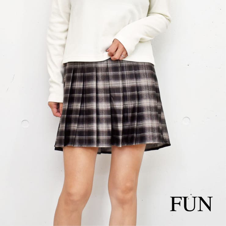 チェックプリーツスカート[品番：TRNW0001325]｜FUN（ファン）の
