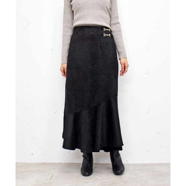 ブラック | スエポンビットマーメイドスカート | FUN