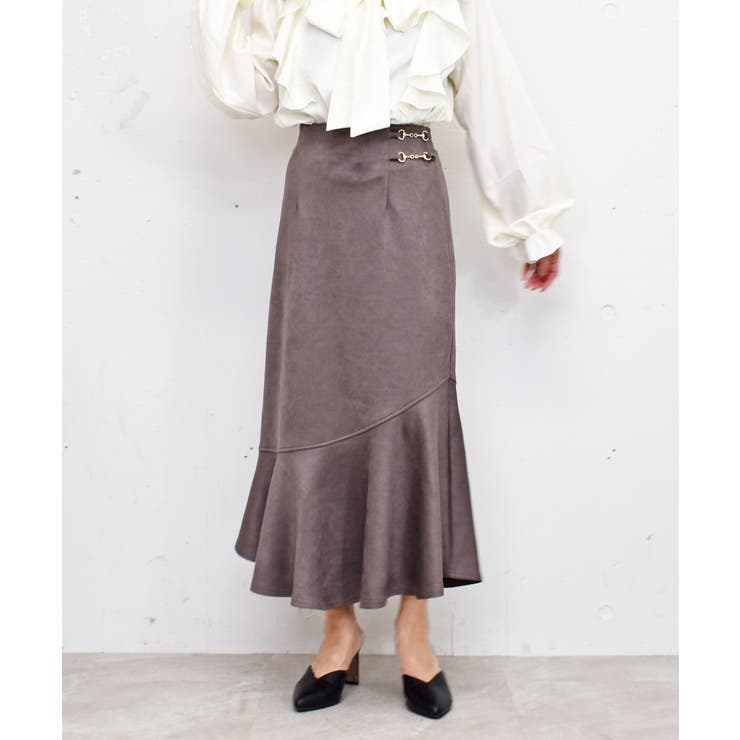 ブラウン | スエポンビットマーメイドスカート | FUN