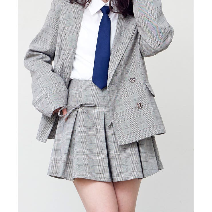 グレー系 | リボンミニスカート | FUN