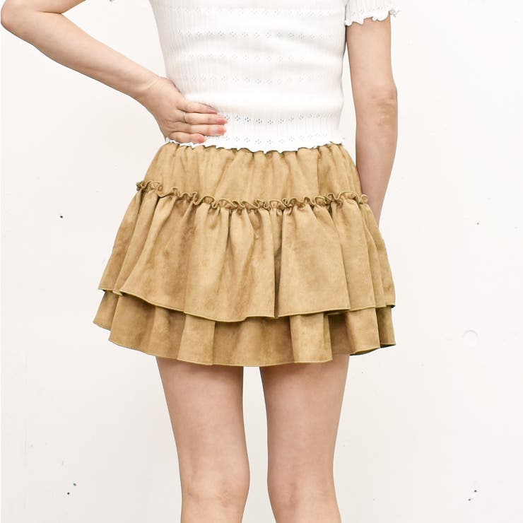 スエードフリルスカート[品番：TRNW0001706]｜FUN（ファン）の