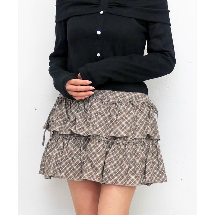チェックフリルミニスカート | FUN | 詳細画像1 