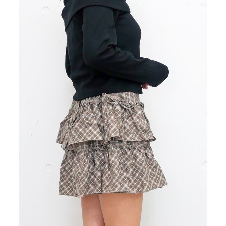 チェックフリルミニスカート | FUN | 詳細画像2 