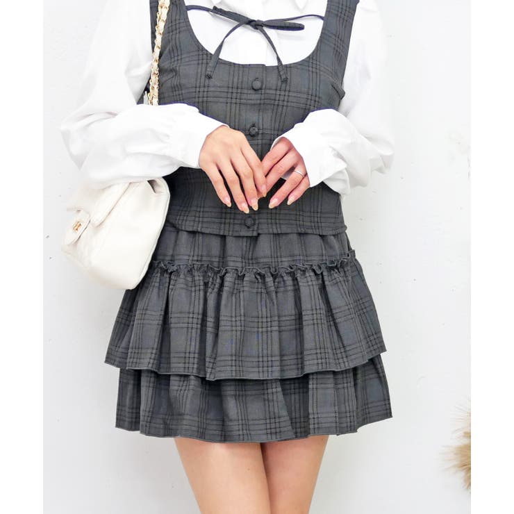 ブラック | フリルスカート | FUN