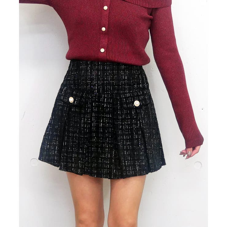 ブラック | ツイードスカート | FUN