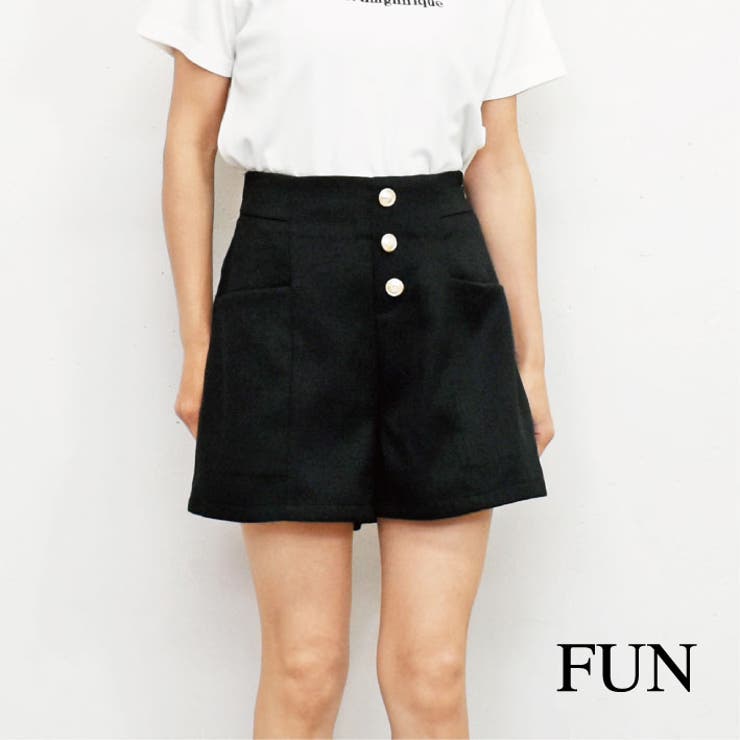ボタンキュロット[品番：TRNW0001018]｜FUN（ファン）｜レディース