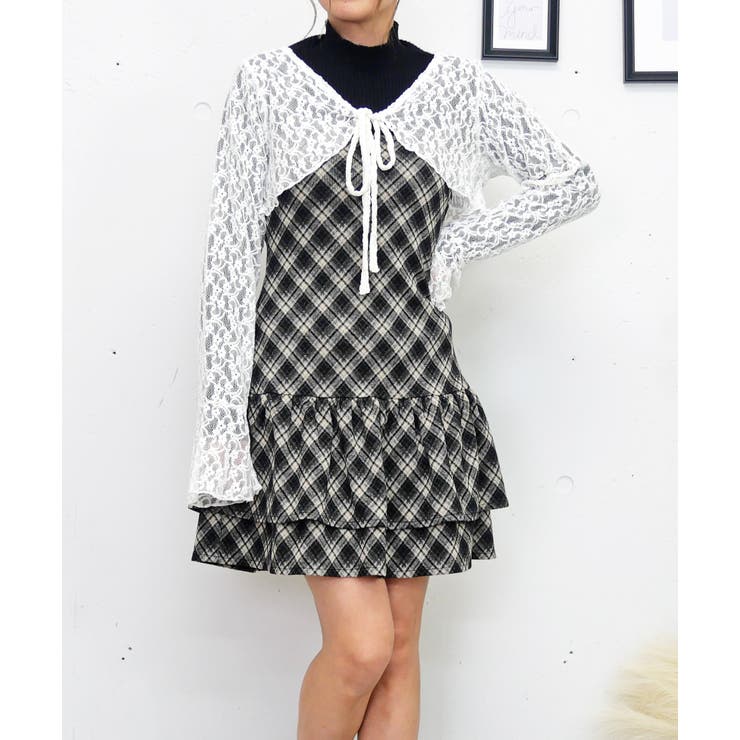 チェックワンピースボレロセット | FUN | 詳細画像4 