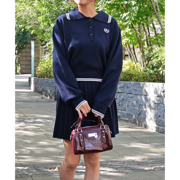 ネイビー | プリーツミニセットアップ | FUN