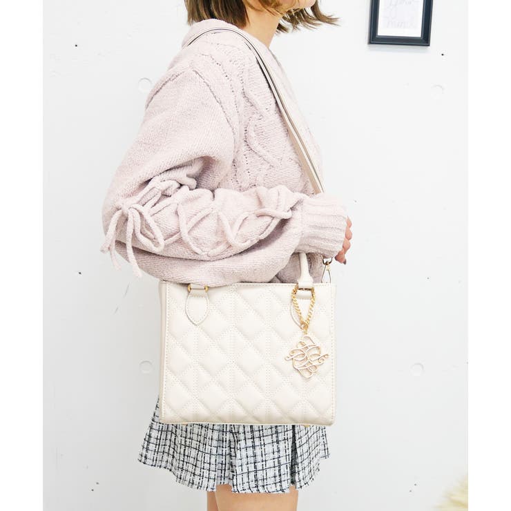 アイボリー | キルティング2WAYショルダー | FUN