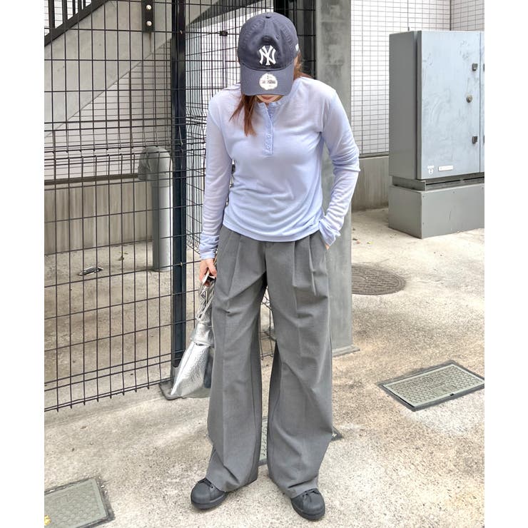 《ABYS》大人っぽい細リブが高見え。シアーヘンリーネックロンT | futier land | 詳細画像27 