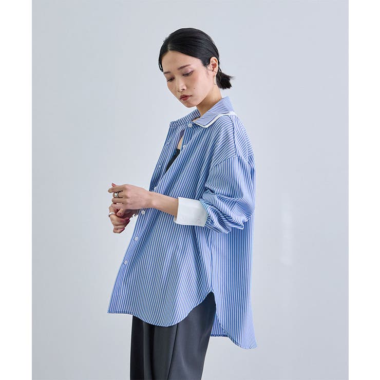 ダブルカラーストライプシャツ | futier land | 詳細画像9 