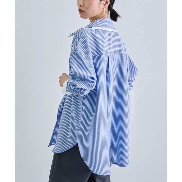 ダブルカラーストライプシャツ | futier land | 詳細画像10 