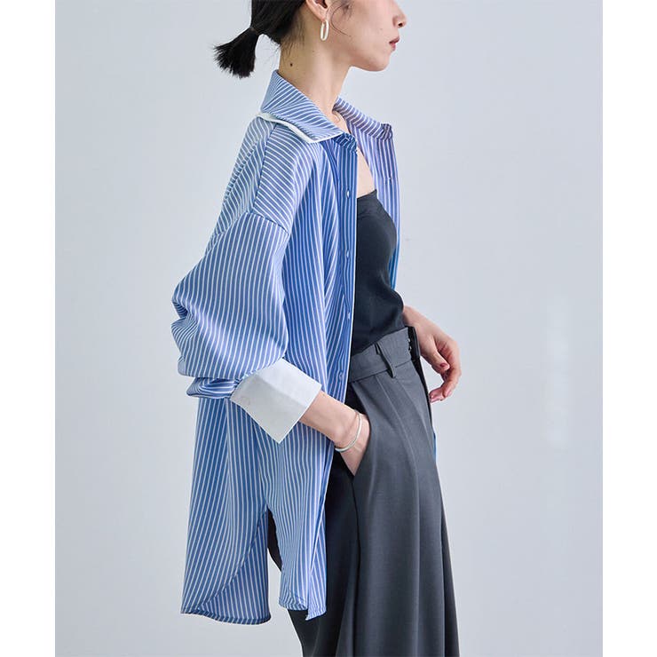 ダブルカラーストライプシャツ | futier land | 詳細画像19 