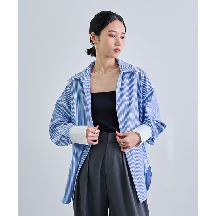 ダブルカラーストライプシャツ | futier land | 詳細画像20 