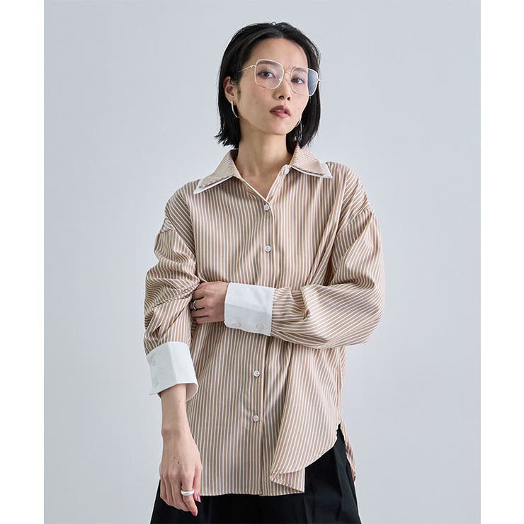 ダブルカラーストライプシャツ | futier land | 詳細画像12 