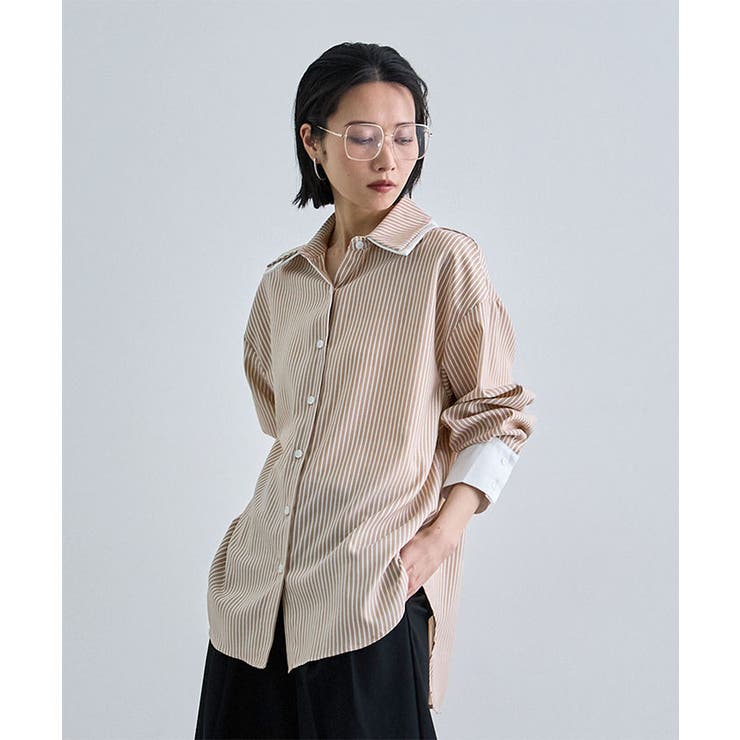 ダブルカラーストライプシャツ | futier land | 詳細画像13 