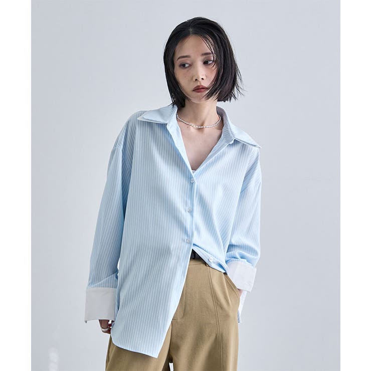 ダブルカラーストライプシャツ | futier land | 詳細画像16 