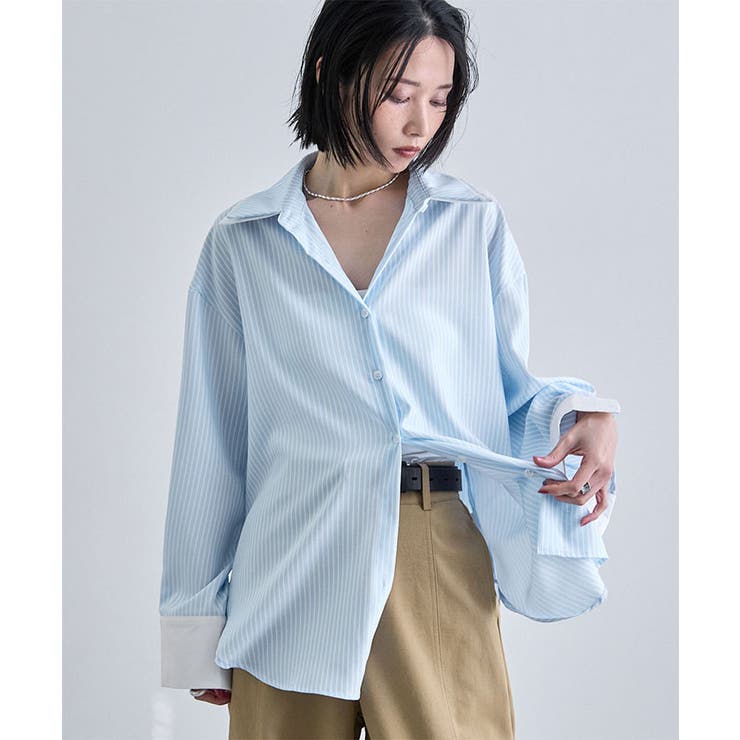 ダブルカラーストライプシャツ | futier land | 詳細画像17 